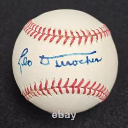 LEO DUROCHER Signed Baseball-HALL OF FAME-DODGERS-CUBS-PSA Authenticated