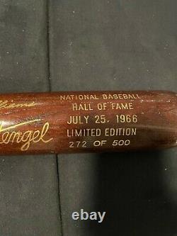 Limited Edition National Baseball Hall of Fame Bat 1966 Williams and Stengel
