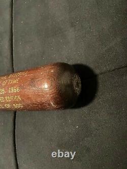 Limited Edition National Baseball Hall of Fame Bat 1966 Williams and Stengel