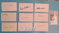 Lot Of 23 Different Baseball Hall Of Fame Autographs with Hooper, Carey, More