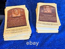 Lot of 228 Different Baseball Hall of Fame Yellow Plaque Postcards (NEAR MINT)