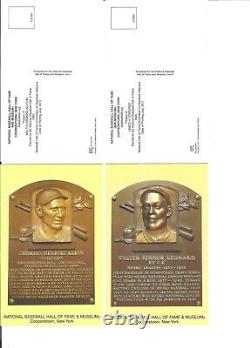 Lot of 228 Different Baseball Hall of Fame Yellow Plaque Postcards (NEAR MINT)