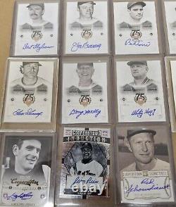 Lot of 23ea. Signed Panini Cooperstown Hall of Fame Baseball Cards HOF Autos