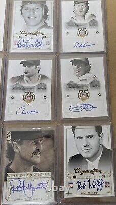 Lot of 23ea. Signed Panini Cooperstown Hall of Fame Baseball Cards HOF Autos
