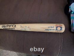 Lou Brock, Billy Herman, Robin Roberts, Louis Aparicio Signed Hall Of Fame Bat