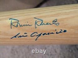 Lou Brock, Billy Herman, Robin Roberts, Louis Aparicio Signed Hall Of Fame Bat