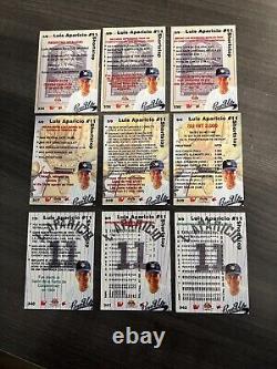 Luis Aparicio (Hall of Fame) baseball cards. Set for 10 cards