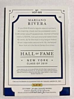 MARIANO RIVERA Auto 1/1 2019 Panini National Treasures Hall of Fame Signatures