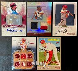 MLB Hall of Fame 5 Card Lot Rolen Auto, Carlton Auto, Schmidt Auto, Ozzie Relic