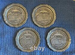 MLB National Baseball Hall Of Fame Cooperstown Set Of Four Metal Coasters RARE