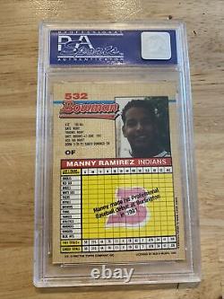 Manny Ramirez ROOKIE PSA 8 Bowman #532 Collector Card Man Cave 1992 Hall Fame