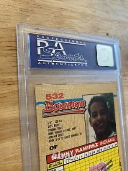 Manny Ramirez ROOKIE PSA 8 Bowman #532 Collector Card Man Cave 1992 Hall Fame