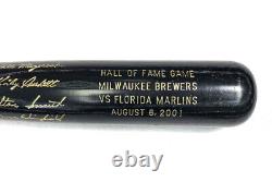 Marlins vs Brewers 2001 MLB Hall of Fame Game Induction Bat Louisville Slugger