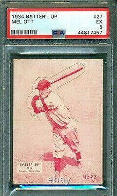 Mel Ott 1934 Batter-Up #27 PSA 5 Hall of Fame Slugger / 500 Home Run Club