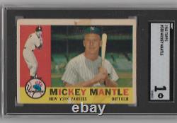 Mickey Mantle 1960 Topps #350 SGC 1 New York Yankees Hall Of Fame