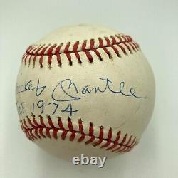 Mickey Mantle Hall Of Fame HOF 1974 Signed Baseball PSA DNA COA