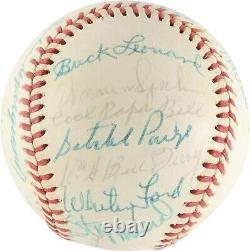 Mickey Mantle Satchel Paige 1974 Hall Of Fame Induction Signed Baseball PSA DNA
