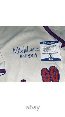 Mike Mussina Signed Baseball Hall Of Fame Jersey Baltimore Orioles Beckett