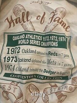 Mirage First String Oakland Athletics Hall Of Fame Jacket Reversible Men Md Vtg