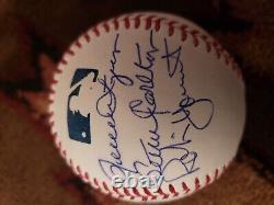 Multiple Hall Of Fame Autographed Baseball. Dield Of Dreams Event