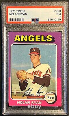 NOLAN RYAN 1975 Topps #500 Hall of Fame HOF PSA 7