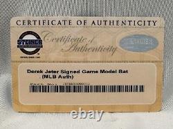 NY Yankees Hall Of Fame Derek Jeter Signed Baseball Bat In Player Collage Frame