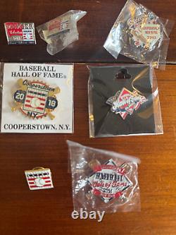 National Baseball Hall of Fame Cooperstown NY Keepsake/Pin/Jewelry Box + 23 Pins