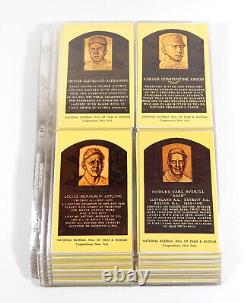 National Baseball Hall of Fame Plaques Postcard Set of 182 In Binder Pages