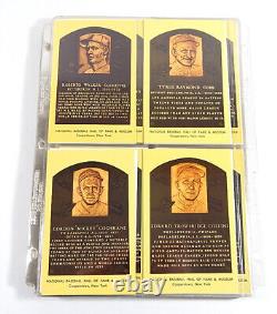 National Baseball Hall of Fame Plaques Postcard Set of 182 In Binder Pages