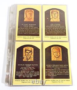 National Baseball Hall of Fame Plaques Postcard Set of 182 In Binder Pages