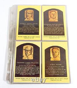 National Baseball Hall of Fame Plaques Postcard Set of 182 In Binder Pages