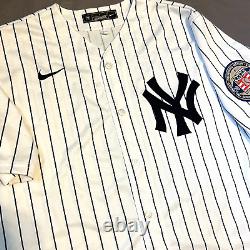 New Nike Derek Jeter New York Yankees Hall of Fame withPatch Pinstripe Jersey Sz L