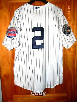 New York Yankees Derek Jeter Baseball Jersey, 2020 Hall Of Fame Patch, Size Lge