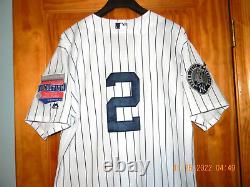 New York Yankees Derek Jeter Baseball Jersey, 2020 Hall Of Fame Patch, Size Lge