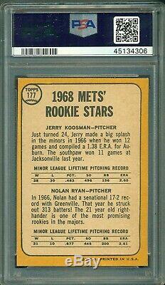 Nolan Ryan 1968 Topps Rookie #177 PSA 6 Hall of Fame Sharp/Well Centered