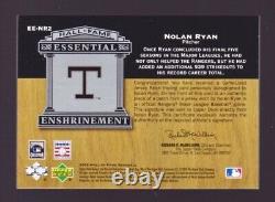 Nolan Ryan Autograph Patch /10 2005 Upper Deck Hall of Fame HOF Auto Jersey Card
