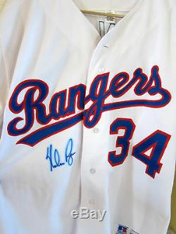 Nolan Ryan Autographed Texas Rangers Jersey Baseball Hall Of Fame Pitcher