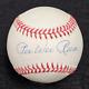 PEE WEE REESE Signed Official MLB Baseball-HALL OF FAME-BROOKLYN DODGERS-PSA