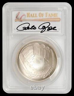 PETE ROSE 2014-S 50c Silver Baseball Hall of Fame PCGS PR70 DCAM