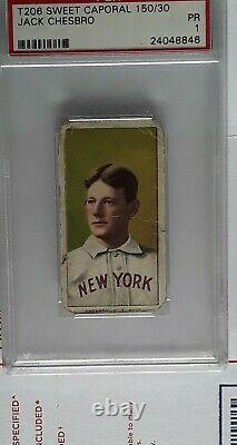 PSA Certed 1909 T206 Hall of Fame Pitcher Jack ChesbroWON A RECORD 41 GAMES