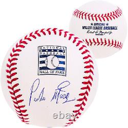 Pedro Martinez Autographed Hall Of Fame Hof Logo Baseball Red Sox Beckett 211749