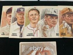 Perez Steele Baseball Hall of Fame Art Postcard Matched Numbered Set Series 1-12