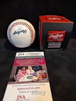 Pete Rose Autographed Signed Hall Of Fame Logo Baseball Jsa Coa