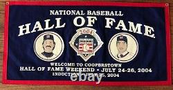 RARE 2004 Dennis Eckersley & Paul Molitor National Hall of Fame Induction BANNER