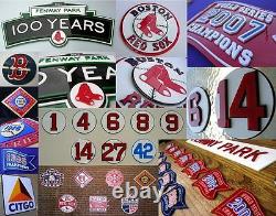 RED SOX 3D COMPLETE SET of 11 number signs art Jersey FENWAY BOSTON Hall Fame
