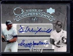 REGGIE JACKSON DAVE WINFIELD 2005 Upper Deck Hall of Fame Cooperstown Auto #1/1