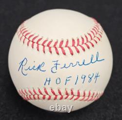 RICK FERRELL Signed Official MLB Baseball-HALL OF FAME-BOSTON RED SOX-PSA