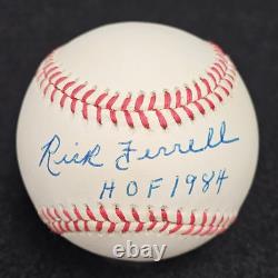 RICK FERRELL Signed Official MLB Baseball-HALL OF FAME-BOSTON RED SOX-PSA