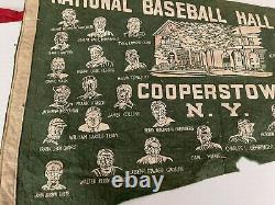 Rare 1950s Antique National Baseball Hall Of Fame Cooperstown 33 Players Pennant