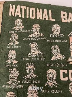 Rare 1950s Antique National Baseball Hall Of Fame Cooperstown 33 Players Pennant